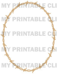 Western Barbed Wire Oval Background