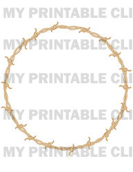 Western Barbed Wire Circle Background