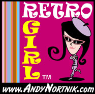 retro girl clip art